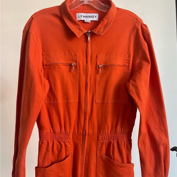 L.F.Markey orange boiler suit, us size 4 - Picture 2 of 4